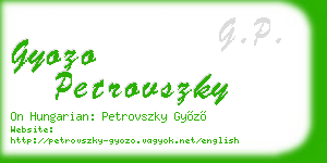 gyozo petrovszky business card